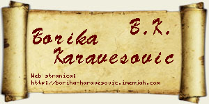 Borika Karavesović vizit kartica